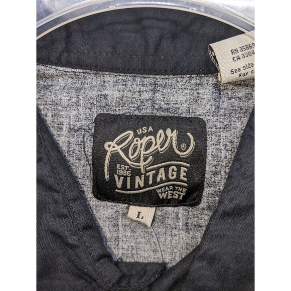 ROPER VINTAGE WEAR THE WEST MEN’S AZTEC PRINT /BLACK SHIRT SIZE LARGE - Picture 3 of 8